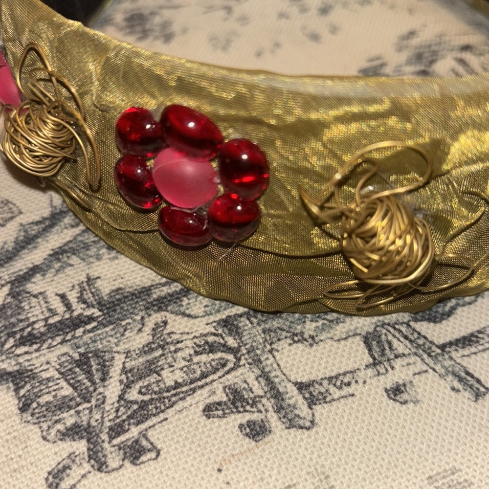 Colette Malouf Gold and Pink Baroque Hair Accessory - Picture 2 of 7
